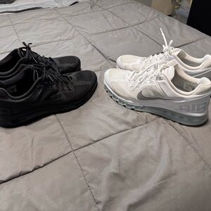 Black and White Air Max Sneakers